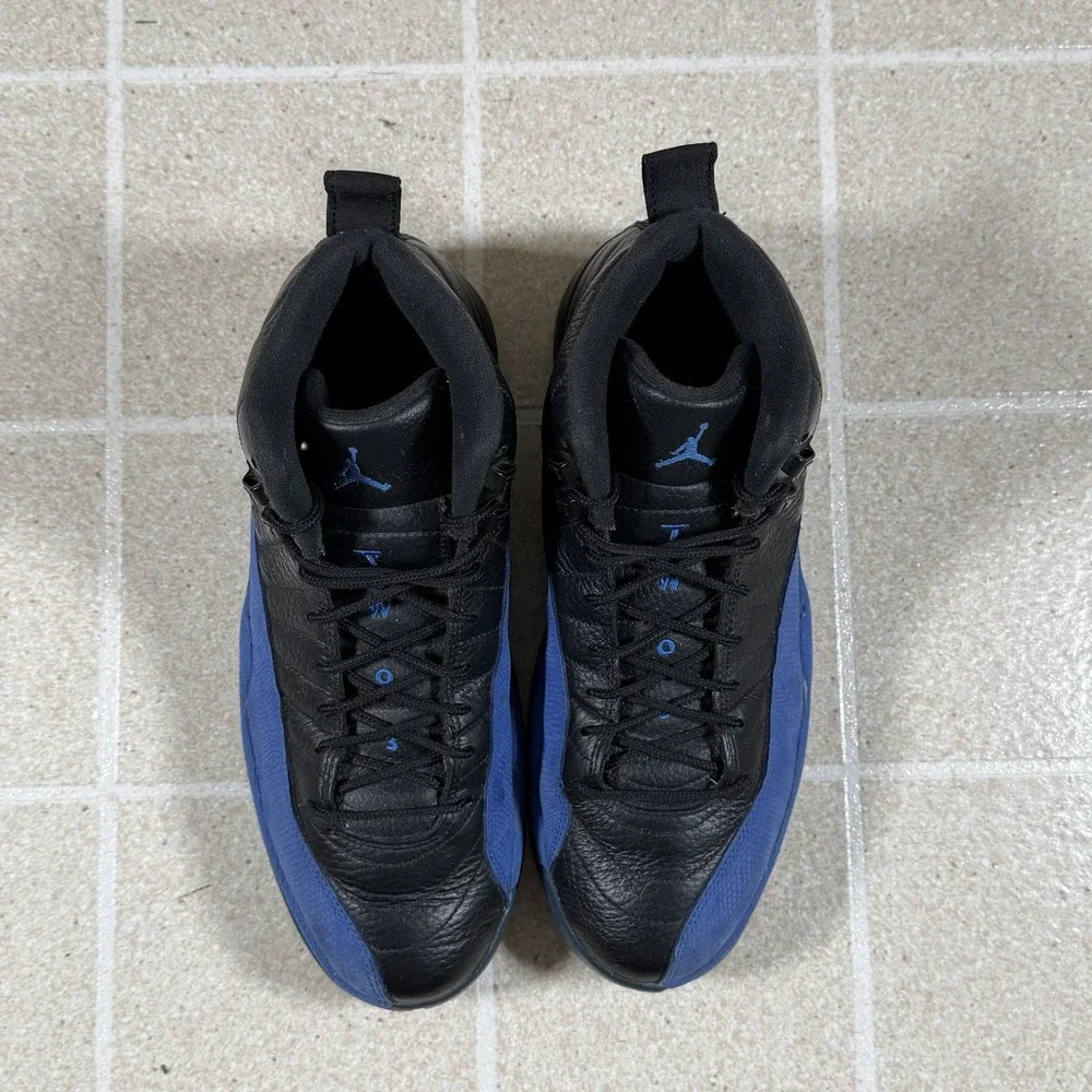 Air Jordan 12 Retro Black Game Royal Blue Mens Basketball Shoes 130690-014 Sz 10